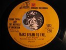 FRANK ZAPPA & MOTHERS OF INVENTION Psych Rock 45 Tears Began To Fall b/w Junier