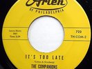 COMPANIONS 45 It's Too Late / These Foolish Things VG++ Doo Wop ORIGINAL mg625