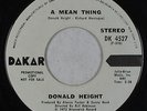Crossover Soul 45 - Donald Height - A Mean Thing - Dakar - VG++ mp3 - promo