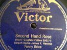 Victor 78 RPM Fanny Brice 45263 Second Hand Rose / My Man V+