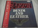 SAXON-Denim & Leather JAPAN 1st.Press w/OBI PROMO NWOBHM Iron Maiden Motorhead