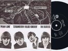 THE BEATLES Penny Lane b/w Strawberry Fields Forever Danish 45PS 1967 Map Sleeve