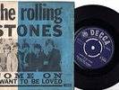 The Rolling Stones Come On 1963 RAREST BLUE Denmark Danish unique p/s 45 7