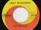 BEATLES 45 LADY MADONNA INNER LIGHT LOS ANGELES WEST COAST CAPITOL 2138