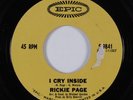 Northern Soul Popcorn 45 RICKIE PAGE I Cry Inside EPIC VG+ HEAR