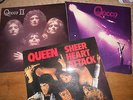 Queen -3 LP's,Queen,Queen II, Sheer Heart Attack.70's Original First Pressings