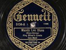 78 RPM -- King Oliver's Creole Jazz Band, Gennett 5134,  E- Blues