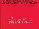 Bach 3 Cello Sonatas - Starck, Dahler - Claves Turicaphon press.