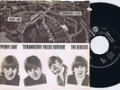 THE BEATLES Penny Lane b/w Strawberry Fields Forever Danish 45PS 1967 Map Sleeve