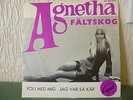 FOLJ MED MIG RARE 1967 SWEDEN SINGLE - AGNETHA FALTSKOG CUPOL 45-211 RARE