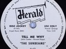 HEAR Doo Wop 78 rpm THE SUNBEAMS Tell Me Why b/w Come Back Baby HERALD 451