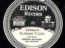 192p. Edison Electric DD 52566 - Vernon Dalhart - Alabama Flood & Roll On, River