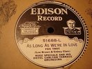 EDISON 51688 MIKE SPECIALE & CARLTON ORCH-AS LONG AS WE'RE IN LOVE N-