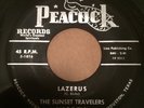 Black Gospel 45 SUNSET TRAVELERS Lazerus PEACOCK 