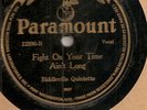 BIDDLEVILLE QUINTETTE FIGHT ON YOUR TIME AIN'T LONG PARAMOUNT 78 BLACK GOSPEL
