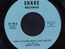 KENNY YOUNG: Ain't It Funny What Love Can Do 45 rare Soul