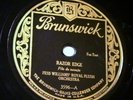 Brunswick 3596 Fess Williams' Royal Flush Orchestra-Razor Edge (NYC 1927) E+
