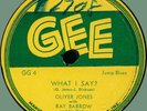 OLIVER JONES What I Say? / What Happened to Baby 78rpm Gee 1954 jump blues
