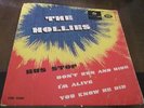 THE HOLLIES BUS STOP/I'M ALIVE  PARLOPHONE  ISRAEL ISRAELI EP RARE COVER
