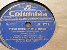 RUDOLPH SERKIN PIANO BRAHMS QUARTET IN G MINOR COLUMBIA LX1217 - LX1220
