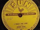 78 RPM Johnny Cash SUN 241 I Walk The Line   *