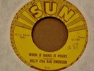 Memphis Blues 45-Billy The Kid Emerson-When It Rains-Sun 214-w/3 PUNCH MARKS