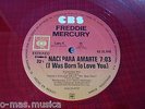 FREDDIE MERCURY NACI PARA AMARTE I WAS BORN TO LOVE YO MEXICAN RED VINYL QUEEN