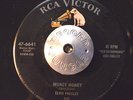 RARE 45 - ELVIS PRESLEY - MONEY, HONEY /ONE SIDED LOVE AFFAIR RCA Rock HEAR
