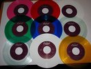 9X THE BEATLES COLORED JUKE BOX RECORDS 7