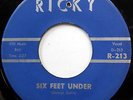 SANDY BLAIR 45 Six Feet Under / Teasin R&B Teen POPCORN 1959 e6333