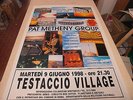POSTER PAT METHENY GROUP 9 GIUGNO 1998 TESTACCIO VILLAGE MAYS RODBY 70x100