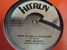MIKE BROOKS - Love Is Like A Password Rare DUB REGGAE Jah Lloyd UK HIT RUN 12