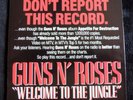 RARE GUNS N' ROSES WELCOME TO THE JUNGLE PROMO (DON'T REPORT) USA VINYL 45RPM