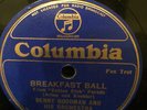 Columbia 2927  Benny Goodman Orch MOONGLOW/Breakfast Ball 1933 78 rpm E+ A-1/2