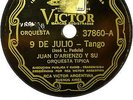 Juan D`Arienzo - 9 de Julio / Orillas del Plata 78rpm - Argentina - Tango