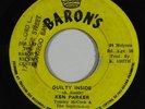 Reggae 45 KEN PARKER/TOMMY MCCOOK Guilty Inside/Mighty Alley on Baron's
