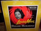 LOVER MAN BILLIE HOLIDAY DECCA RECORDS DL 5345  MICROGROOVE 10