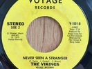 THE VIKINGS 70s soul xover 45 Never Seen A Stranger / Heartaches   Voyage