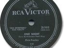 Rare ELVIS PRESLEY Rock'n Roll 78 RPM Record. One Night/I Got Stung