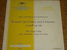 LP Vinyl Mendelssohn Konzert für Violine Tibor Varga Fritz Lehmann DGG Tulip 10