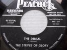 STRIPES OF GLORY Gospel 45 THE DENIAL / O SEND THE FIRE Peacock VG+  PROMO e7660