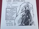 Led Zeppelin LP Album First Concert As The New Yardbirds, Live UK Oct 1968