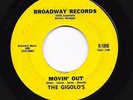 Mod Surf Tittyshaker 45 GIGOLO'S Movin' Out/Black & Blue Broadway HEAR