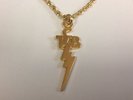 Elvis Style Gold colour TCB pendant and chain