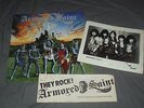 ARMORED SAINT-March of the Saint LP WITH SIGNED FLAT AND ORIGINAL LARGE STICKER