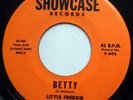 LITTLE FREDDIE & THE GENTS 45 Betty / Push-Kick-Shout VG++ Doo Wop e8374