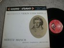 JASCHA HEIFETZ,MUNCH,BEETHOVEN (RARE) RCA LIVING STEREO LSC 1992 1-S NEAR MINT L