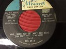 Bob Cain WHY WHEN YOU GET WHAT YOU WANT (YOU DON'T WANT IT NO MORE) Minaret 117