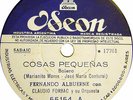 Fernando Albuerne - Cosas Pequeñas - Por un beso - 78 rpm - Argentino