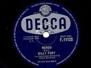 VERY RARE 1959  BILLY FURY 78 MARGO / DON'T KNOCK UPON MY DOOR  DECCA F11128 EX